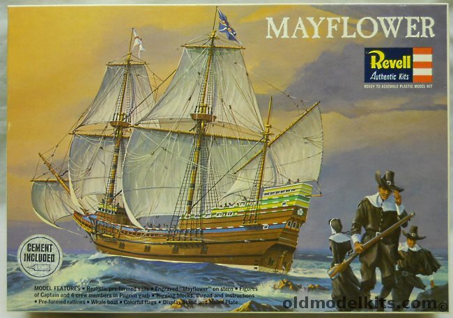 Revell The Mayflower with Glue - Pilgrims Ship from 1620, H327-400 plastic model kit